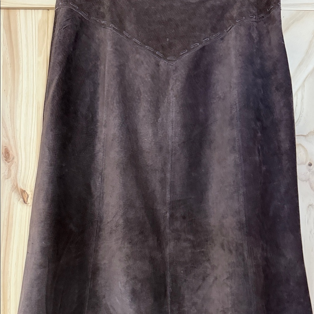 Vintage Roper Suede  Leather Skirt - Picture 3 of 11